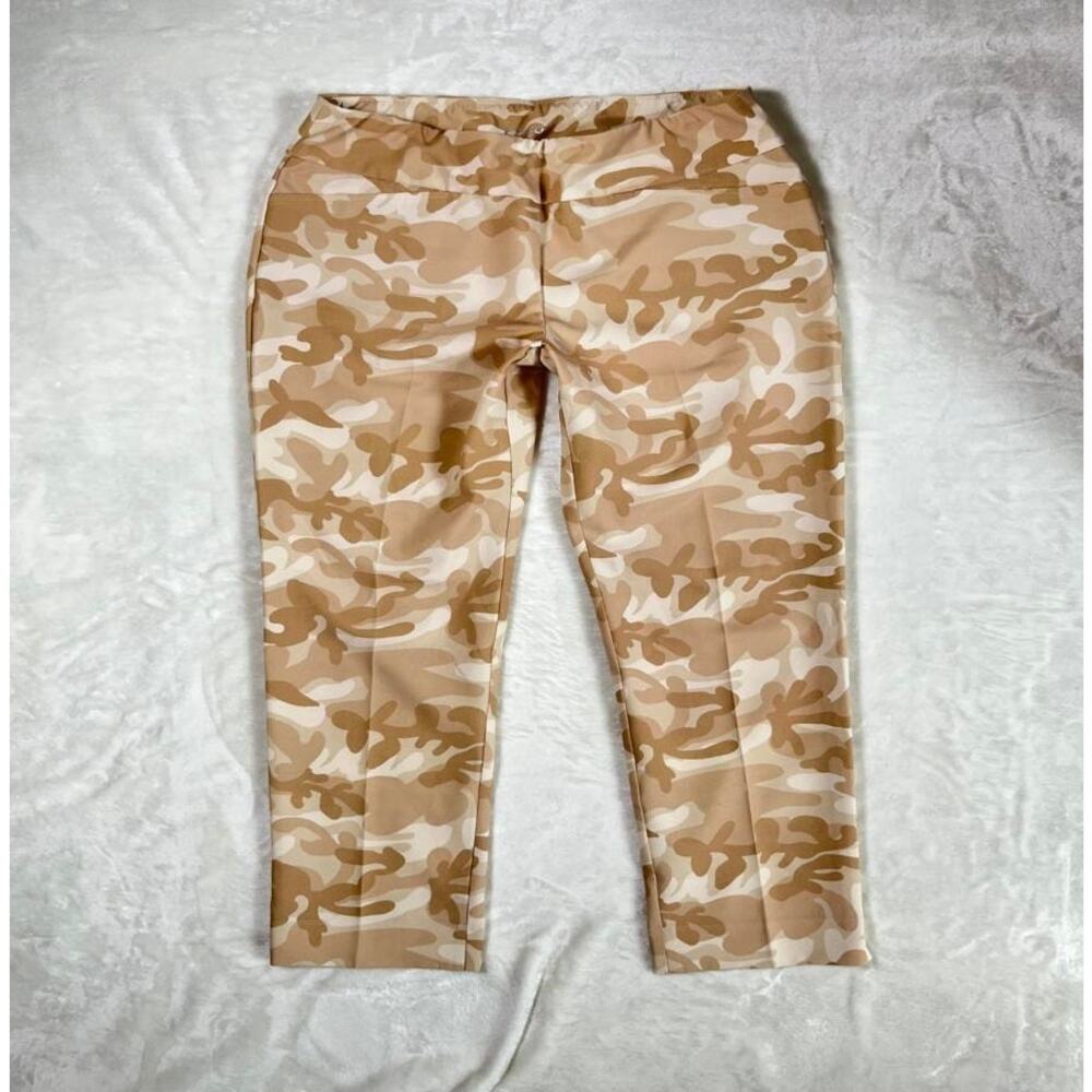 IBKUL Ankle Pant Women's 8 Stretch UPF50 Leggings Desert Camo Workout Athleisure